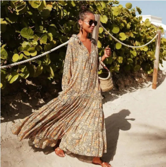 Spring Bohemian Oversized Dress